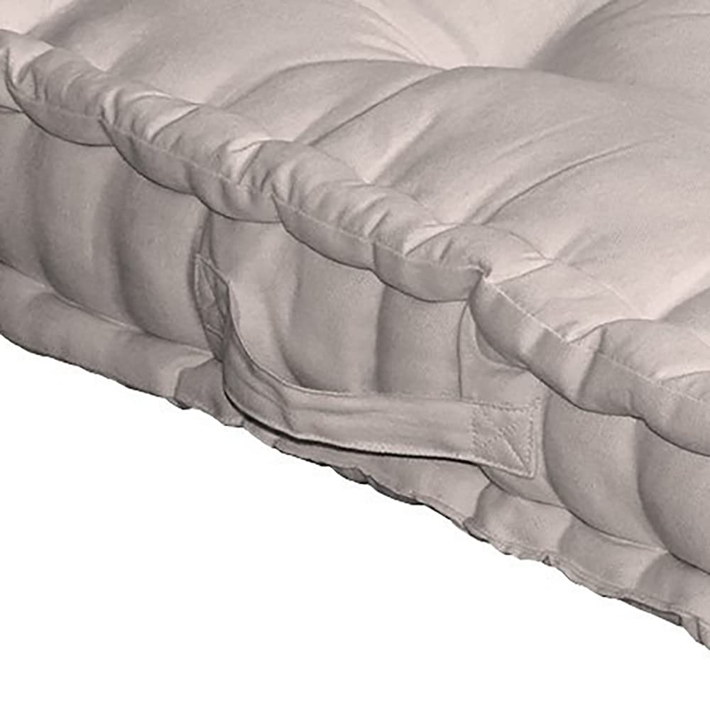 INTRECCI Cuscino Arredo Mattonella Beige 60x60 cm, Cuscino da Pavimento con Maniglie Disponibili in più Colori per Pallet Giardino Balcone Picnic