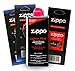 Zippo Gift Set - 4 oz Lighter Fluid 1 Wick Card & 2 Flint Card (12 flints)