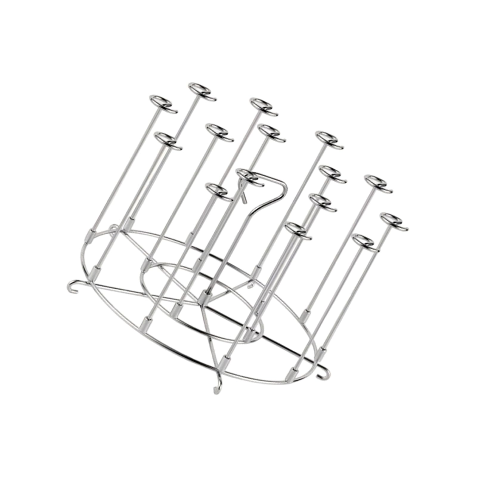 Elnwnnkc A Vertical Skewer Holder For Ir Fryers Stainless Steel Grills For Home Cooking Practical Barbecue Tool Kabob Rack