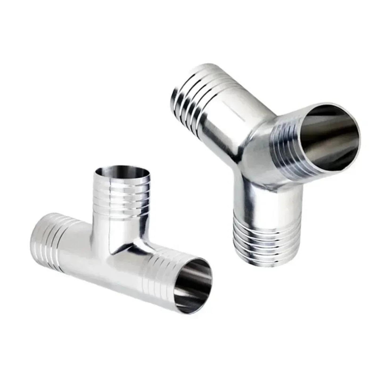 Conector Instalación Tuberías 3 Vías Forma Manguera Acero Inoxidable 316