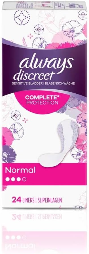Always Discreet Incontinence Liners Normal For Sensitive Bladder 24pk
