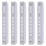 5 Stück Zollstock 1 Meter, Gliedermaßstab Aus Kunststoff Skalierbar Mini Zollstöcke, Zollstock für Tischler Maurer Baustellen Heimwerkerprojekte
