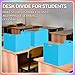 24 Pcs Desk Dividers for Students Plastic Durable and Waterproof Privacy Folders Shields Test Dividers with Classroom Privacy Boards for School Study Teacher Supplies (Blue)
