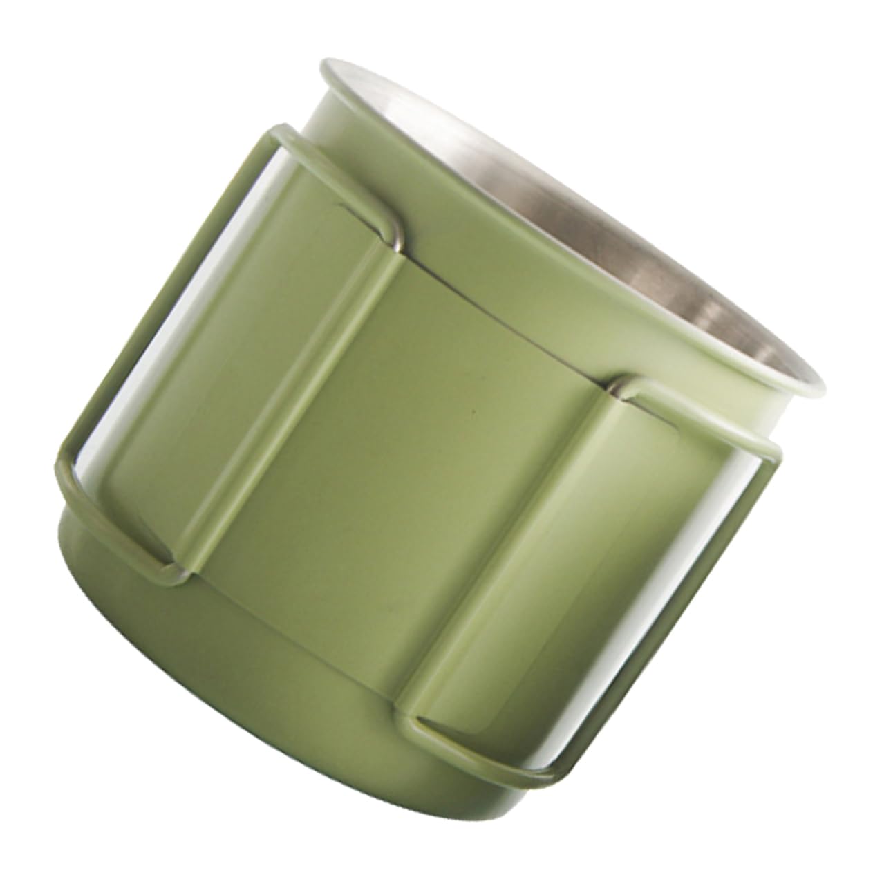 VANZACK 5stücke Faltbarer Campingbecher Mit Griff Multifunktionale Outdoor Tasse Für Wasser Kaffee Und Getränke Tragbar Und Leicht Für Camping Und Grün