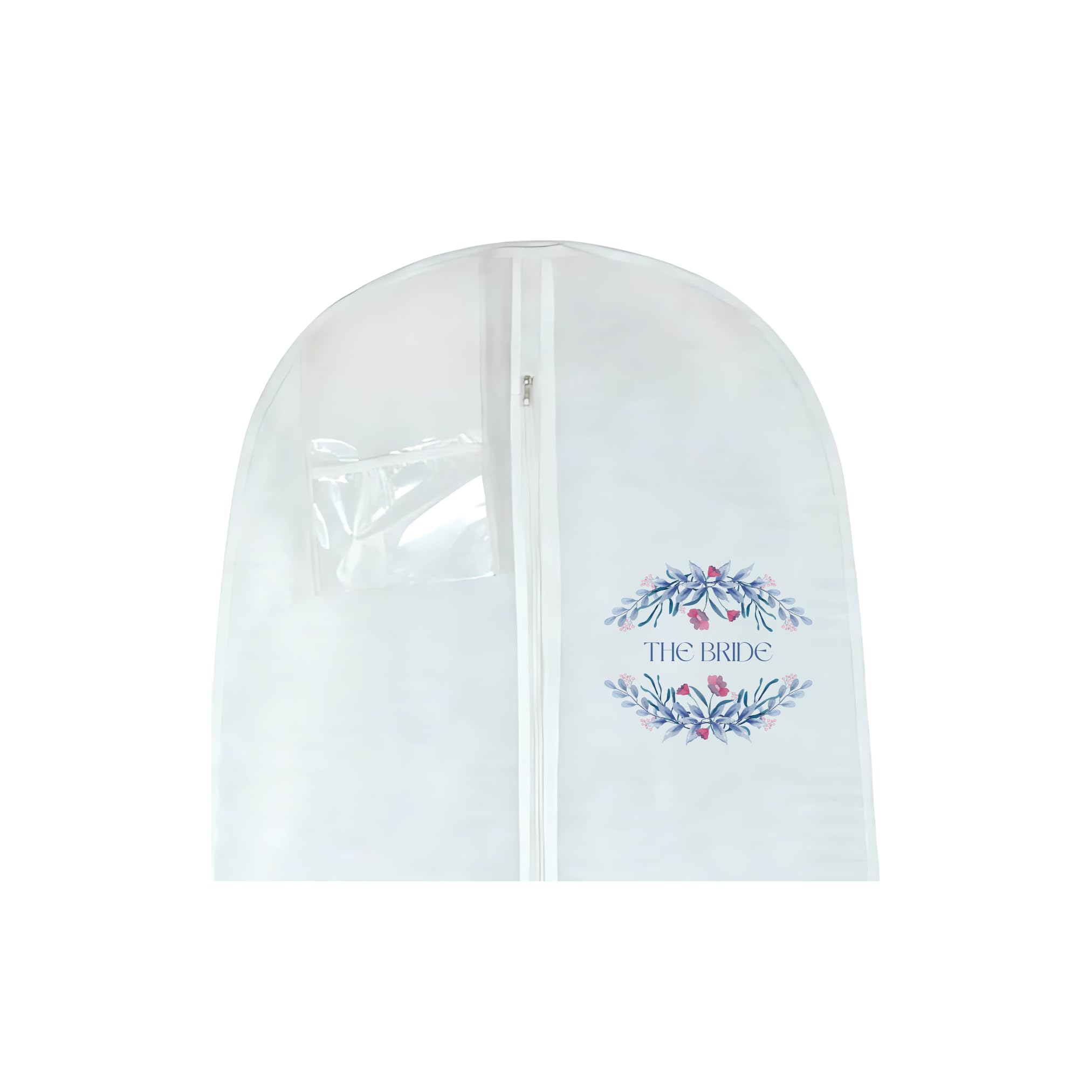 Garment Guardians Girls Bride's Logo On White Bag Bridal Gown Garment Bag - Printed Wedding Dress Bag | Long Dress Covers For Bride & Bridesmaids | Breathable Clothes Bag For Storage & Travel (Bride's Logo On White Bag)