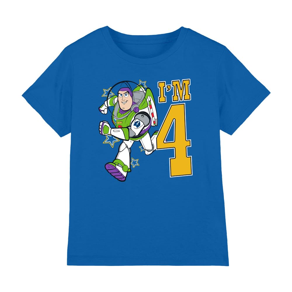 Disney Toy Story Buzz I'm 4 T-Shirt - Royal - 12-13 Years