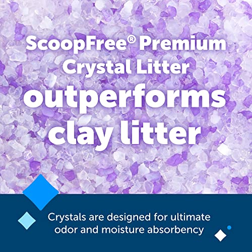 Petsafe Scoopfree Premium Crystal Cat Litter - 5X Better Odor Control Than Clay Litter - Less Tracking & Dust For A Fresh Home - Non-Clumping - Two 4.3 Lb Bags Of Litter (8.6 Lb Total) - Lavender #TOP2