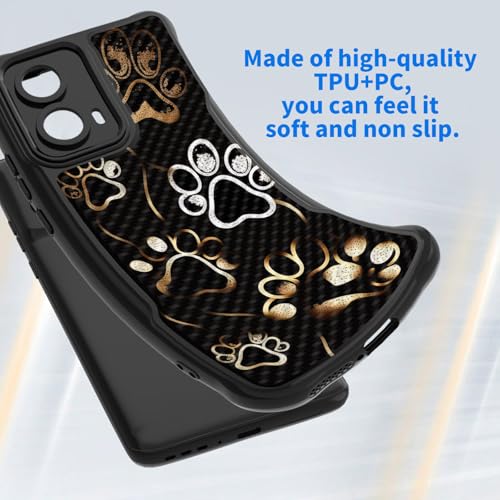 CICPLKSE Magnetic for Moto Edge 2024 Case,[Full Camera Protection] [Compatible with Magsafe] [Military Grade Protection] Bumper for Motorola Moto Edge 2024 6.6",Dog Paw Print - image 3
