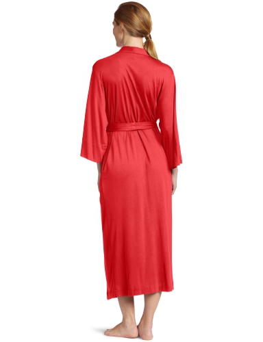 Image of Natori Shangri La Long Robe with Kimono Sleeves, Bathrobe for Women