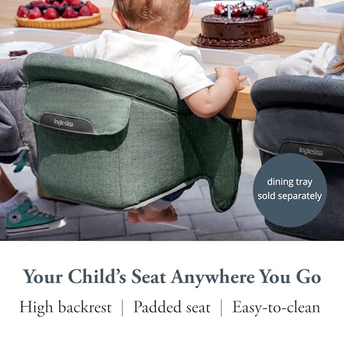 image for Inglesina Fast Table Chair, Pine Green Melange - Portable Baby High Ch