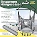 KESSER® Hängesessel Safari XXL Hängestuhl für Erwachsene & Kinder Hängematte bis 150 kg Hängesitz Aufhängung Indoor-Outdoor-Wohnen Inkl. Tragetasche, 2 Kissen, Getränkehalter & Bücherfach, Grau