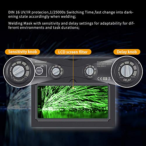 Automatischer Schweißhelm mit großem Sichtfeld