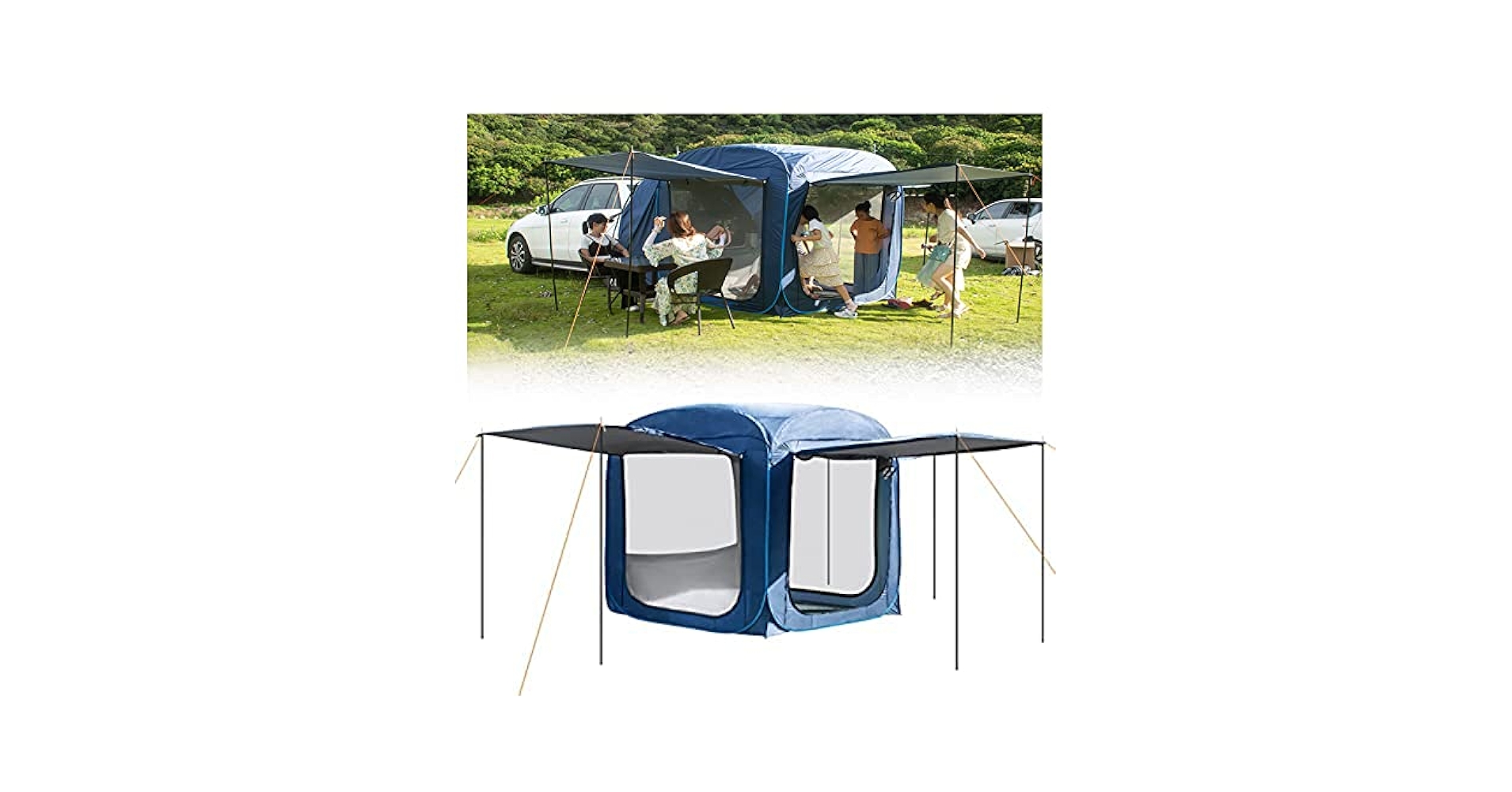 【中古美品】SUNVIC カーサイドタープ トランクテント SUNVIC カーサイドタープ トランクテント - メルカリ
