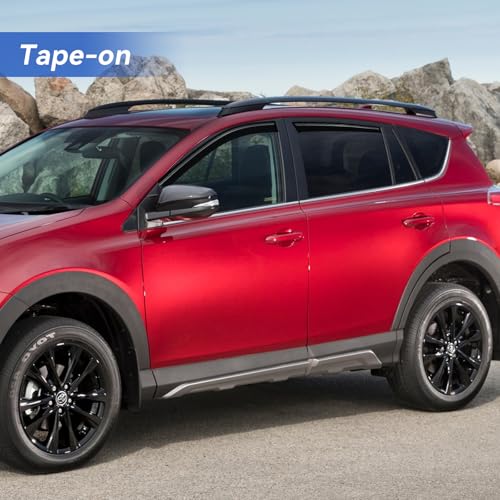 Image of Window Visors Rain Guards for 2013-2018 Toyota Rav4, Out-Channel Window Vent Wind Deflectors Visors Shades for 13-18 Toyota Rav4