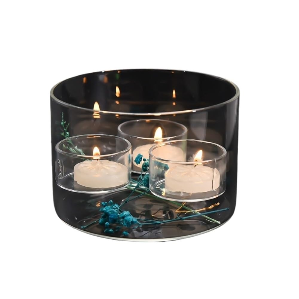 Candle Holder Glass Candle Holders, Candlelight Dinner Decorations(S)