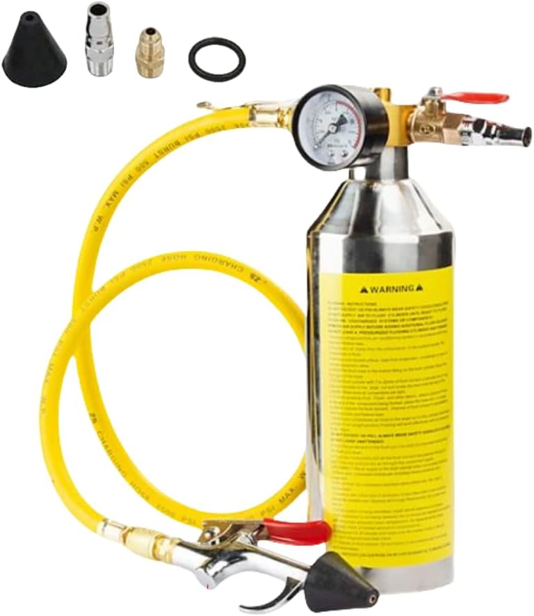 AC Flush Kit, Car Air Conditioner System Clean Canister Flushing Tool