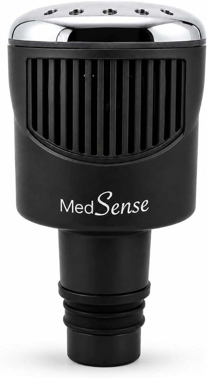 MedSense Luminatherm LED Light Therapy Massage Gun Attachment, Hot and Cold Treatment Head, Blue and Red Light