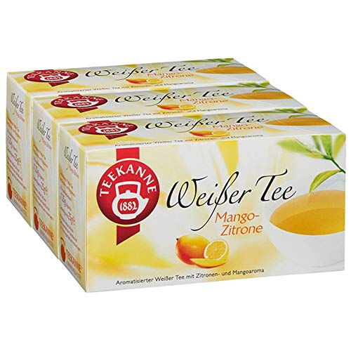 Teekanne Wei?er Tee Mango-Zitrone 20 Beutel, 3er Pack (3 x 25 g Packung)