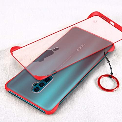 Yoodi Oppo Reno 10x Zoom Case, Ultra Slim Translucent Matte Hard PC & Soft TPU Four Corners Shockproof Protection Cover for Oppo Reno 10x Zoom - Red