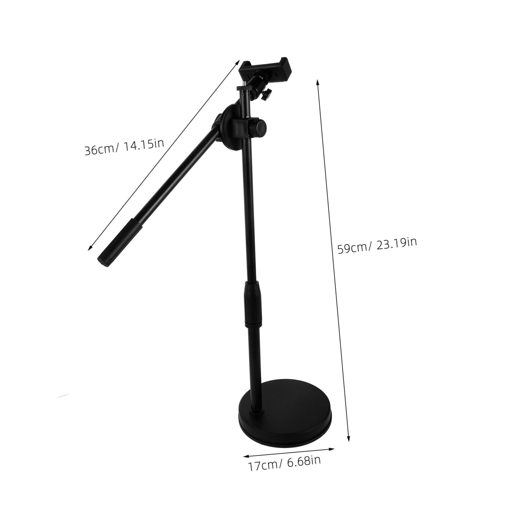HOMSFOU 360grado Supporto per Telefono Sospeso per Registrazione Video Supporto da Scrivania per Telefono Clip per Podcasting e Live Streaming Base Stabile per Tavolo e Scrivania