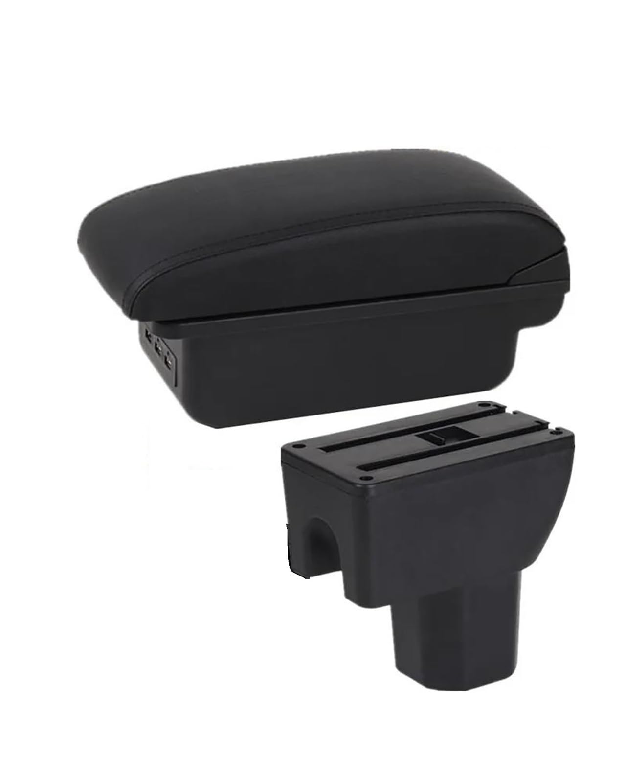 HGYFS5 Car Armrest For Suzuki For IGNIS Armrest Box Car Armrest Box Dedicated Retrofit Parts Interior Storage Box Car Accessories Car Armrest Box(B1 Black line 3USB)