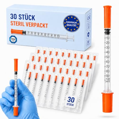 0.5 ml/cc Plastiktube 30G (0 3 x 8 mm) Mehrzweck-Messwerkzeuge Laborzubehör Einzeln verpackt (30G x 5/16) (10)