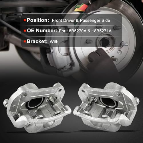 Image of cciyu Front Left & Right Brake Calipers Assembly w /Bracket 18B5270A 18B5271A For Buick For LaCrosse /For Regal,For Chevrolet For Malibu /For Malibu Limited