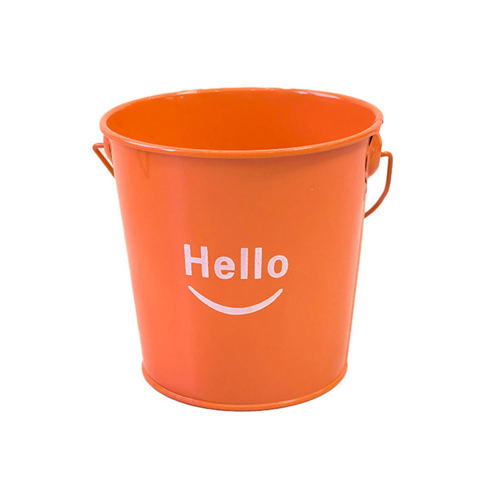 Decorative Iron Metal Pen Storage Bucket Space Saving Desktop Pencil Organiser Container for Home School Offices Multifunctional Bin