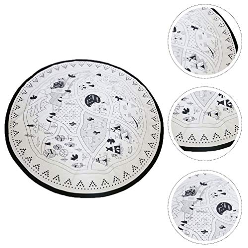 NUOBESTY Ronde Vloerkleed Baby Kids Play Game Mat Kruipende Mat Kinderen Vloer Speelkleed Speelgoed Opslag Mat 135Cm - Afbeelding 4