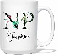 Vista 15 de Brains Of A Doctor Heart Of A Nurse - Taza de enfermería personalizada con nombre, el mejor regalo de enfermera practicante, tazas de café