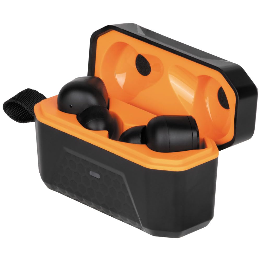 KLEIN TOOLS AESEB1S Smart Sense True Wireless Auricolari di sicurezza con Bluetooth e consapevolezza della situazione, protezione dell'udito 26 dB, durata 30 ore