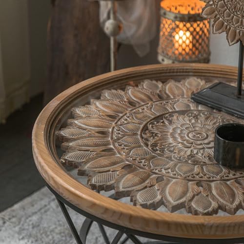 Table basse légère de luxe en bois massif pour sublimer les petits salons