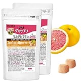 UHA味覚糖［公式］ 2粒で1日に必要な11種類のビタミン配合 食生活の偏りが気になる方 不足しがちなビタミンをバランスよく補給 まとめ買い 通販限定 グミサプリ マルチビタミン 30日分 1袋あたり60粒 1日2粒 ピンクグレープフルーツ味 2袋セット