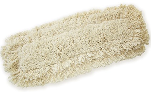 Image of 24 inch Industrial Strength Washable Cotton Dust Mop Refill, Replacement Head for Home & Commercial Use, Fits 24 Inch Frame, Cleans Hardwood, Laminate, Concrete, or Other Floor Systems (24 inch)