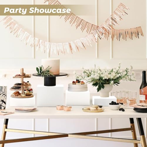 GOURDBRO Tortenständer, 6 Stück Cake Stand, Kuchenständer, Food Risers for Buffet, Acryl Buffet Ständer, Wiederverwendbar Display Organizer für Hochzeiten, Geburtstag, Partys, Cupcake (Weiß, 5-10 in)