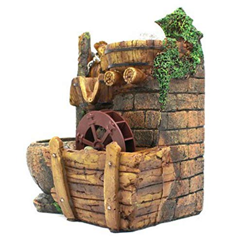 Fonte de Água Decorativa Resina Cascata Iluminação de Led GT744 - Lorben