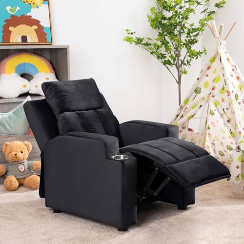 Naomi Home Sally Deluxe Kids Recliner Black