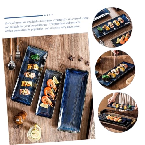 Plato Sushi Cerámico Japonés de Esquina Redondeada miniatura 5