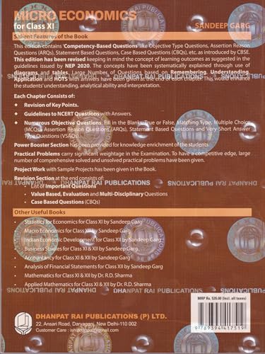 Introductory Microeconomics Textbook for Class 11, Dhanpat Rai Publications, with Case Based Questions and ARQs 2025-26