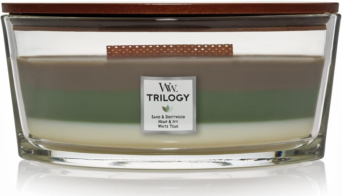 Woodwick Ellipse Scented Candle, Verdant Earth, 16oz | Up to 50 Hours Burn Time