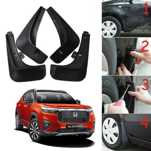 Image of Oshotto (O.E.M Fitting Cup Type) Mud Flap /Splash Guard Compatible with Honda Elevate (Set of 4)