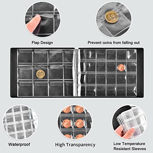 Againmore COIN ALBUM-BLA Collection Supplies For Collectors, 300 Pockets Coins Collecting Folder Album thumb #2