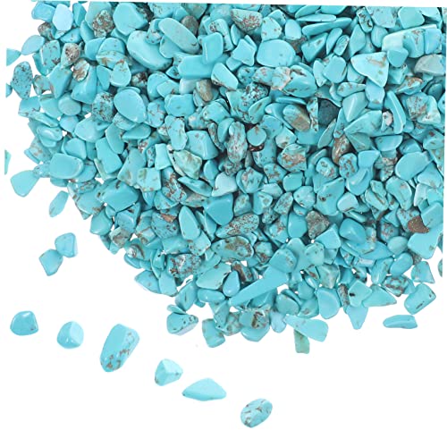 IWOWHERO Aquarium Decor Stones Natural Gravel Beads Jewelry Making Supplies Turquoise