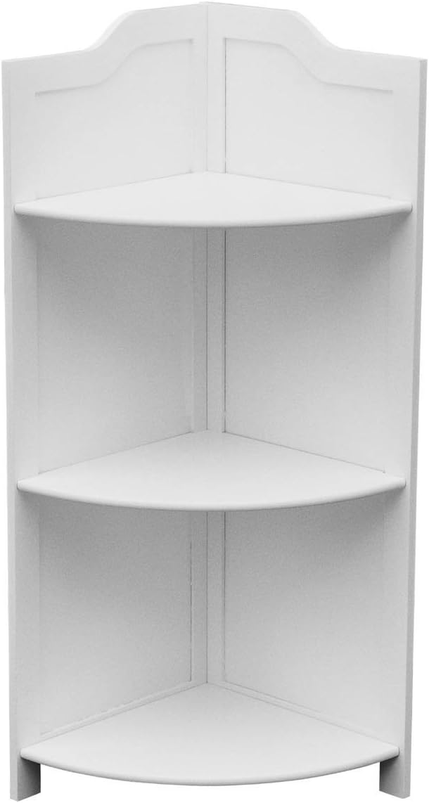 Premier Housewares Floorstanding 3 Tier Corner Shelf Unit 107 x 40 x