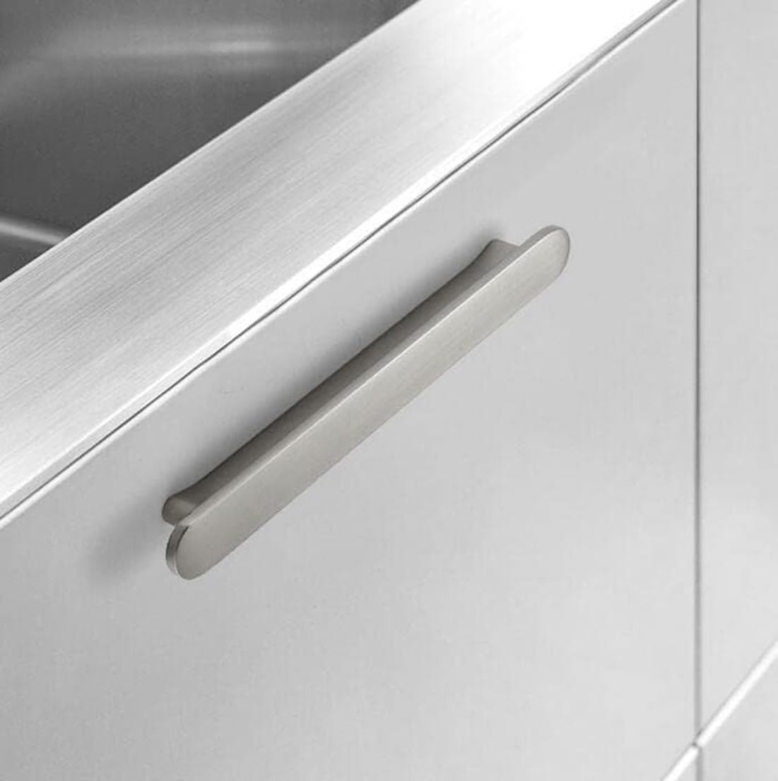 SYZOW 6 Pack Brushed Nickel Cabinet Pulls Drawer Pulls,Brushed Nickel Drawer Dresser Handles - Image 4