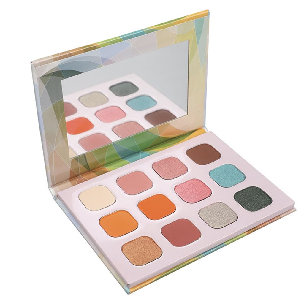 Fards à paupières 12 couleurs mats nacrés : palette yeux longue tenue