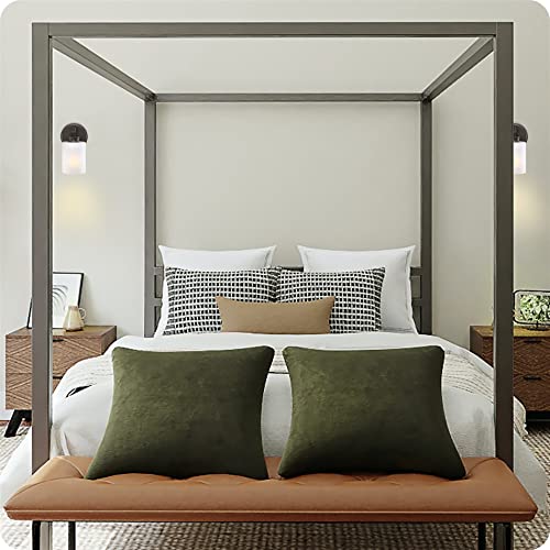 Kira Home Phoebe 8" Modern 1-Light Wall Sconce/Vanity Light + Frosted Seeded Glass Shade, Oil-Rubbed Bronze Finish #TOP3