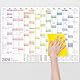 Häfft® abwischbarer Wandkalender 2026 A2 (59,4 x 42 cm) gerollt, mit Feiertagen & Ferien, 14 Monate: Dez 2025 - Jan 2027, Wandplaner Rainbow - nachhaltig & klimafreundlich