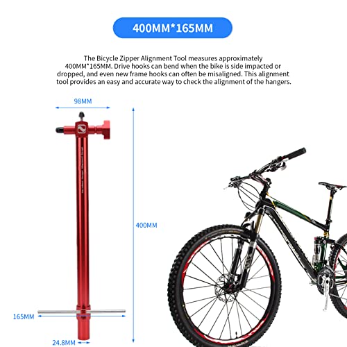 Elprico Bike Derailleur Alignment Tool, Aluminium Alloy Length 400mm High Precision Bike Chain Tool Truing Stand - Image 3
