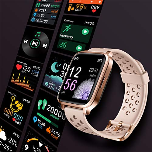 Feice Smart Watch, Fitness Tracker, Tft Lcd Screen Smartwatch With Heart Rate And Sleep Monitor, Ip67 Waterproof Activity Tracker With Pedometer, For Android And Ios (Pink) #TOP1
